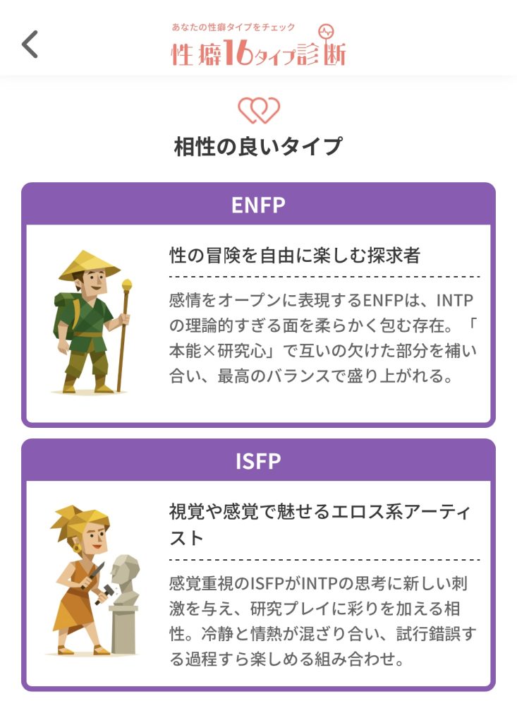 トメキュン　性癖16タイプ診断